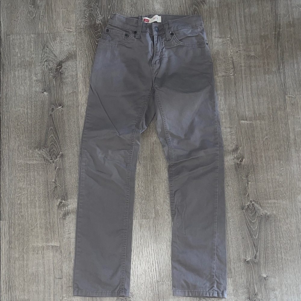 Levi's Youth/Youngmans Charcoal Straight Jeans sz 12 reg W26 x L26